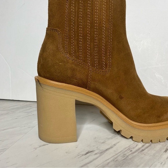 Dolce Vita Caster Brown Suede Lug Sole Bootie 8 1/2 - Picture 9 of 16